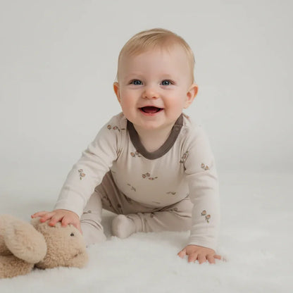 Baby Floral Cotton 2-Piece Set – Cozy Charm for Growing Little Ones - LunaKit Baby