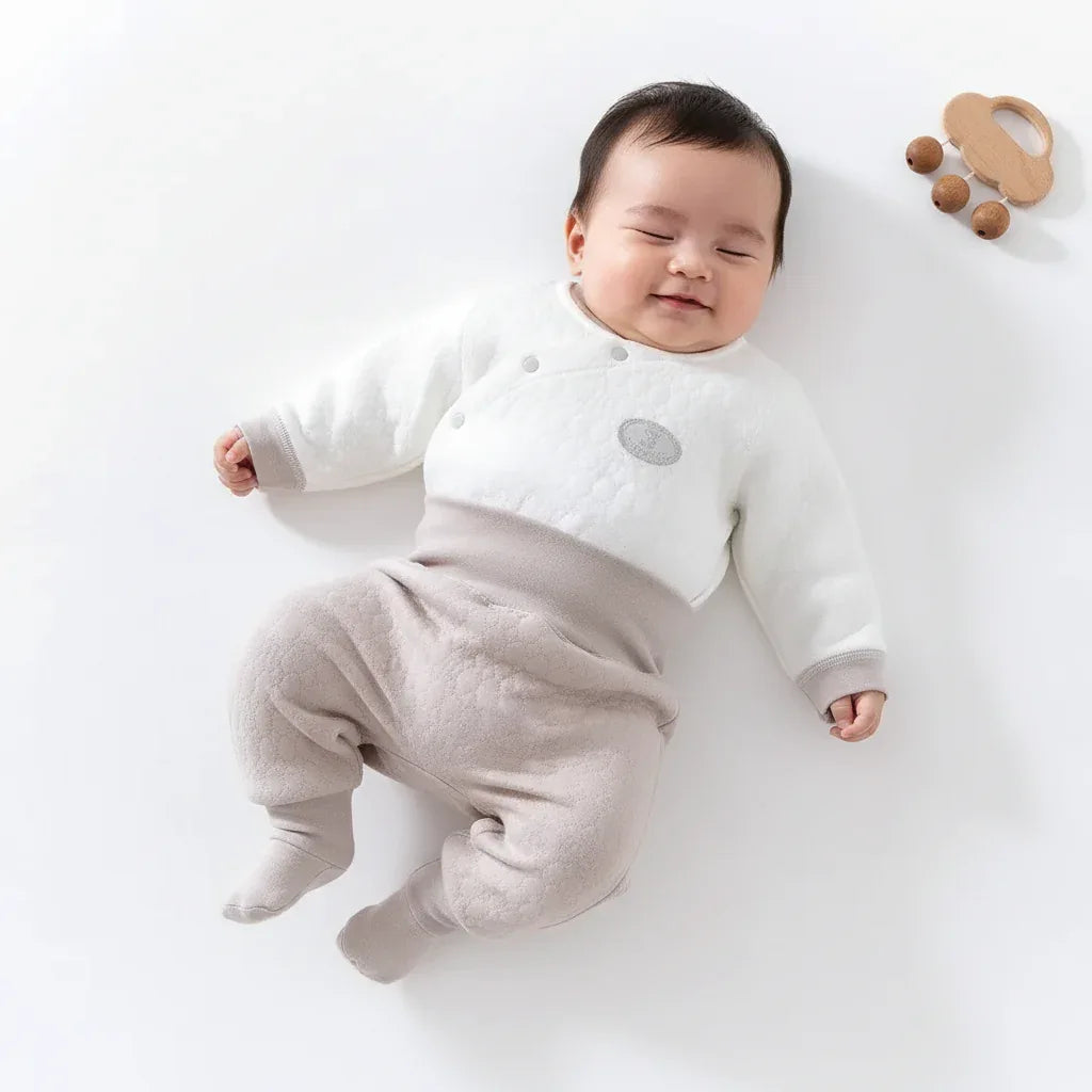 Baby Thermal High Waist Pajama Set – Extra Warmth for Cozy Nights - LunaKit Baby