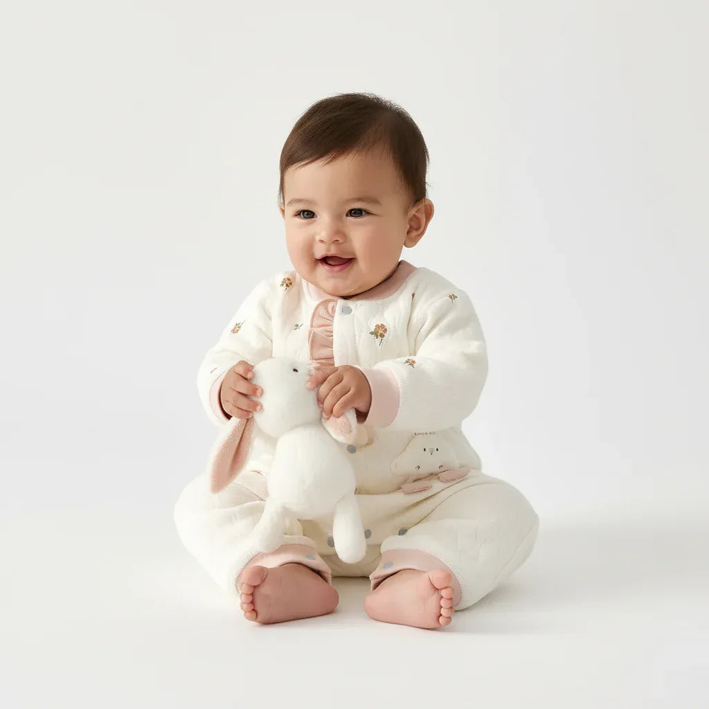 Baby Triple-Layer Cotton Jumpsuit – Extra Warmth for Little Movers - LunaKit Baby
