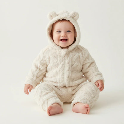 Baby Boy Plush Winter Jumpsuit – Cozy Warmth for Cold Days - LunaKit Baby