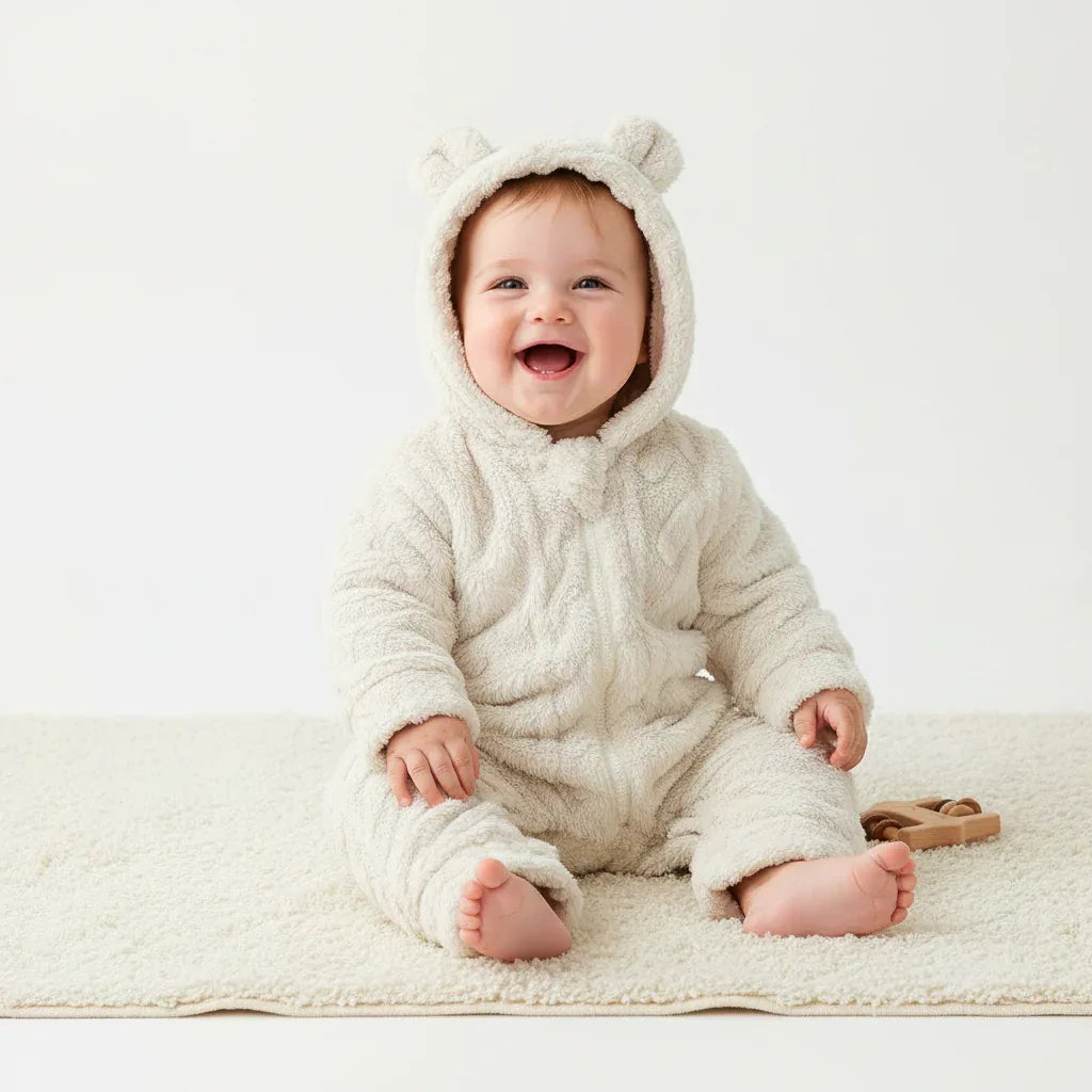 Baby Boy Plush Winter Jumpsuit – Cozy Warmth for Cold Days - LunaKit Baby