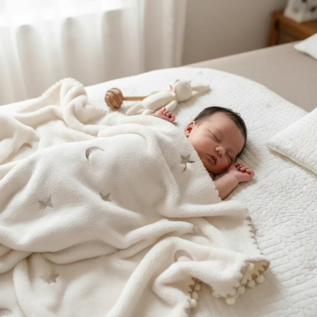 Baby Coral Fleece Blanket – Cozy Warmth for Little Adventures - LunaKit Baby