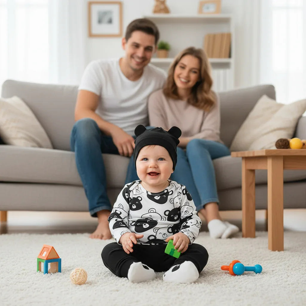 Baby Boy 4-Piece Outfit Set – Bear Style for Sweet Little Days - LunaKit Baby