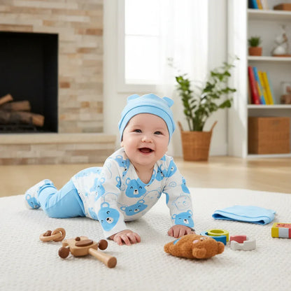 Baby Boy 4-Piece Outfit Set – Bear Style for Sweet Little Days - LunaKit Baby