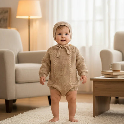 Baby Romper & Hat Set – Cozy Comfort for Sweet Little Days - LunaKit Baby