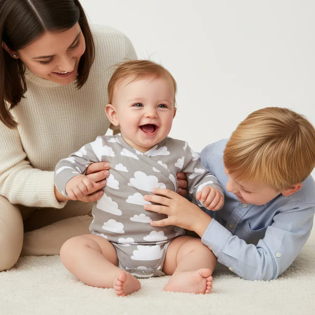 Baby Boy Cotton Bodysuit – Soft Comfort for Everyday Play - LunaKit Baby