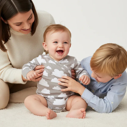 Baby Boy Cotton Bodysuit – Soft Comfort for Everyday Play - LunaKit Baby