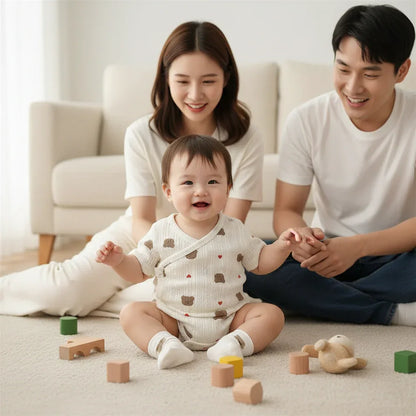 Baby Summer Romper & Hat Set – Cool Playful Style for Sunny Days - LunaKit Baby