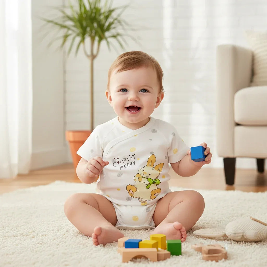 Baby Cotton Summer Romper – Cool Comfort for Sunny Little Days - LunaKit Baby