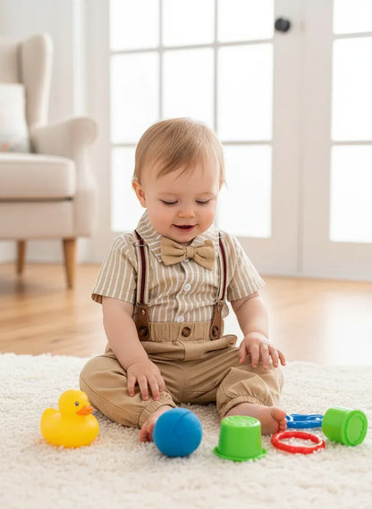 Baby Boy Gentleman Outfit Set – Smart Style for Special Moments - LunaKit Baby