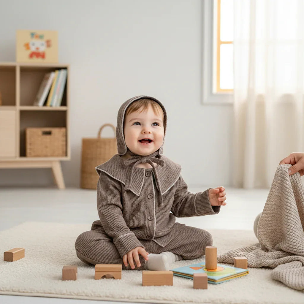 Baby Waffle Pajama Set – Cozy Comfort for Sweet Little Dreams - LunaKit Baby