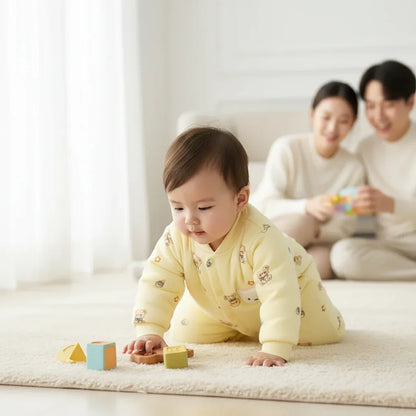 Baby Teddy Bear Cotton Winter Romper – Cozy Cuteness for Cold Days - LunaKit Baby