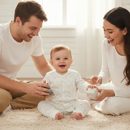 Baby Cotton Loungewear Onesie – Soft Comfort for Cozy Home Days - LunaKit Baby