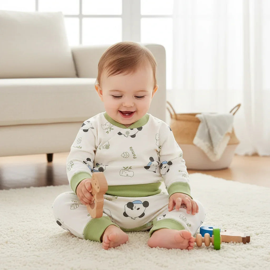 Baby Cotton 2-Piece Underwear Set – Warm Comfort for Cozy Days - LunaKit Baby