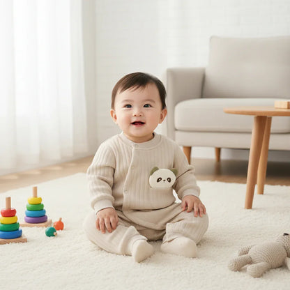 Baby Quilted Winter Romper – Cozy Warmth for Little Snuggles - LunaKit Baby