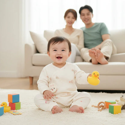 Newborn Premium Cotton Romper – Gentle Comfort for First Days - LunaKit Baby