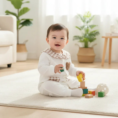 Baby Bear Cotton Romper – Soft Comfort for Sweet Little Days - LunaKit Baby