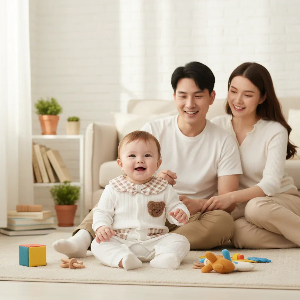 Baby Bear Cotton Romper – Soft Comfort for Sweet Little Days - LunaKit Baby