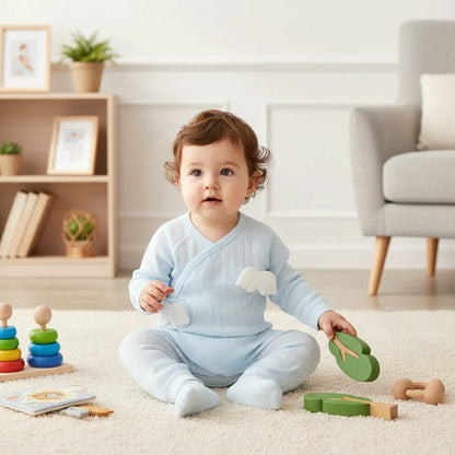 Newborn Cotton Romper – Gentle Comfort for First Little Days - LunaKit Baby