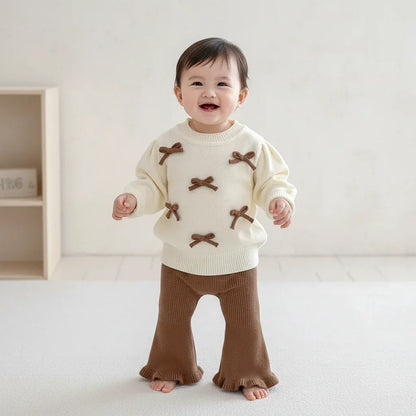 Baby Girl Knitted Outfit Set – Elegant Style for Sweet Moments - LunaKit Baby