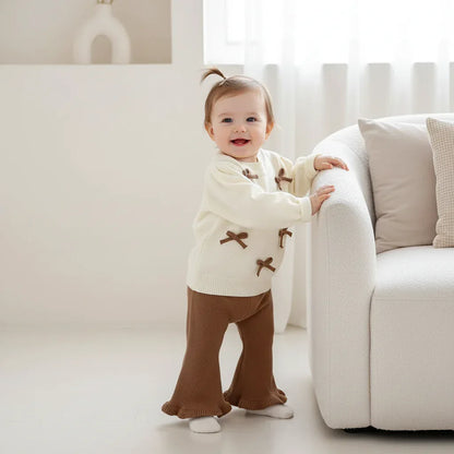 Baby Girl Knitted Outfit Set – Elegant Style for Sweet Moments - LunaKit Baby