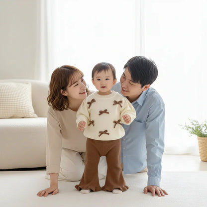 Baby Girl Knitted Outfit Set – Elegant Style for Sweet Moments - LunaKit Baby