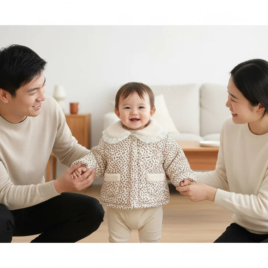 Baby Girl Winter Jacket – Elegant Warmth for Chilly Days - LunaKit Baby