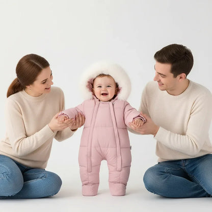 Baby Girl Winter Romper – Ultimate Cozy Protection for Cold Days - LunaKit Baby