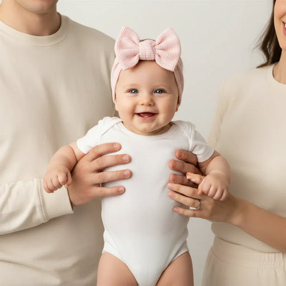 Baby Girl Bow Headband – Soft Style for Sweet Little Looks - LunaKit Baby