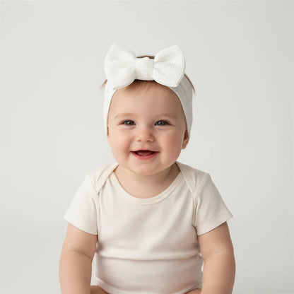 Baby Girl Bow Headband – Soft Style for Sweet Little Looks - LunaKit Baby