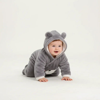 Baby Plush Animal Romper – Cozy Cuteness for Cool Days - LunaKit Baby