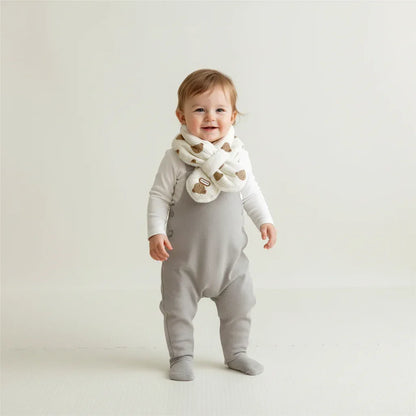 Baby Plush Bear Scarf – Cozy Neck Warmth with Sweet Style - LunaKit Baby