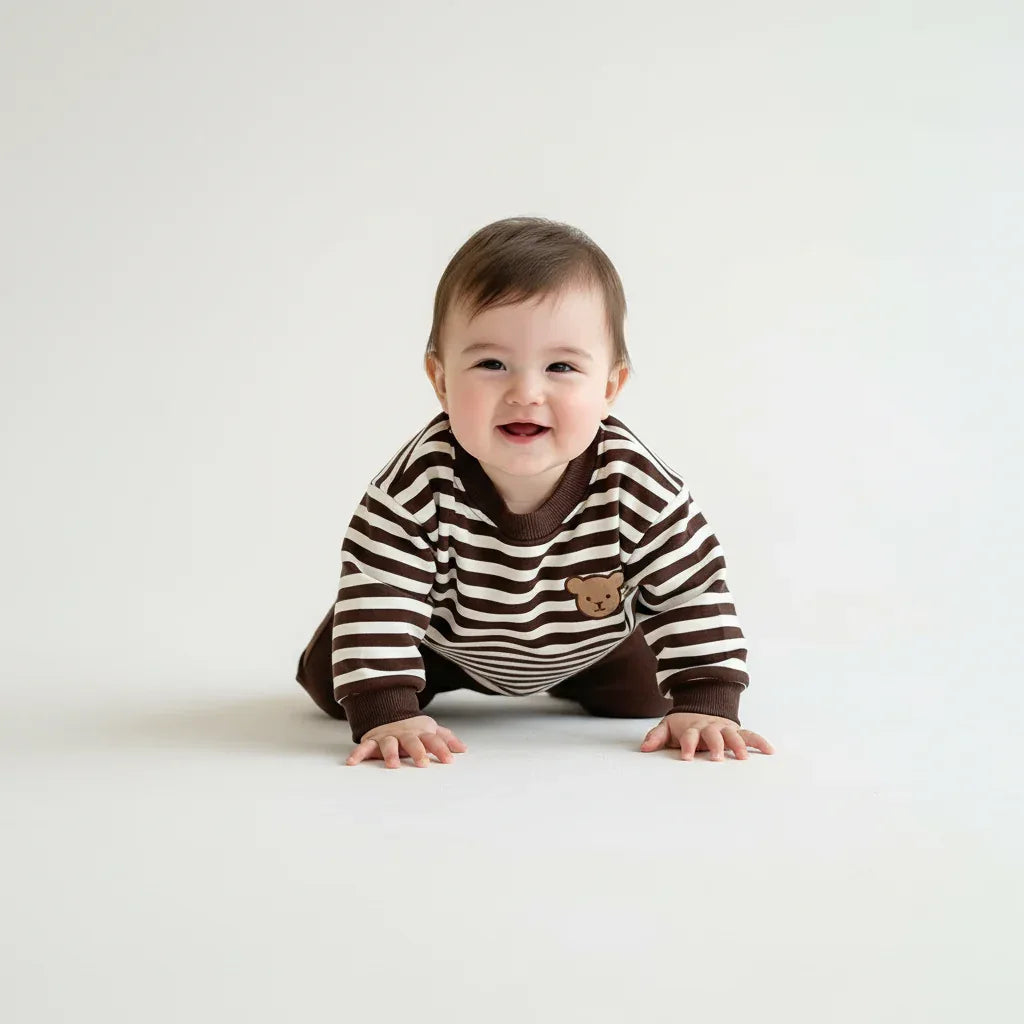 Baby Korean Style Sweatshirt – Cozy Fleece Warmth for Winter - LunaKit Baby