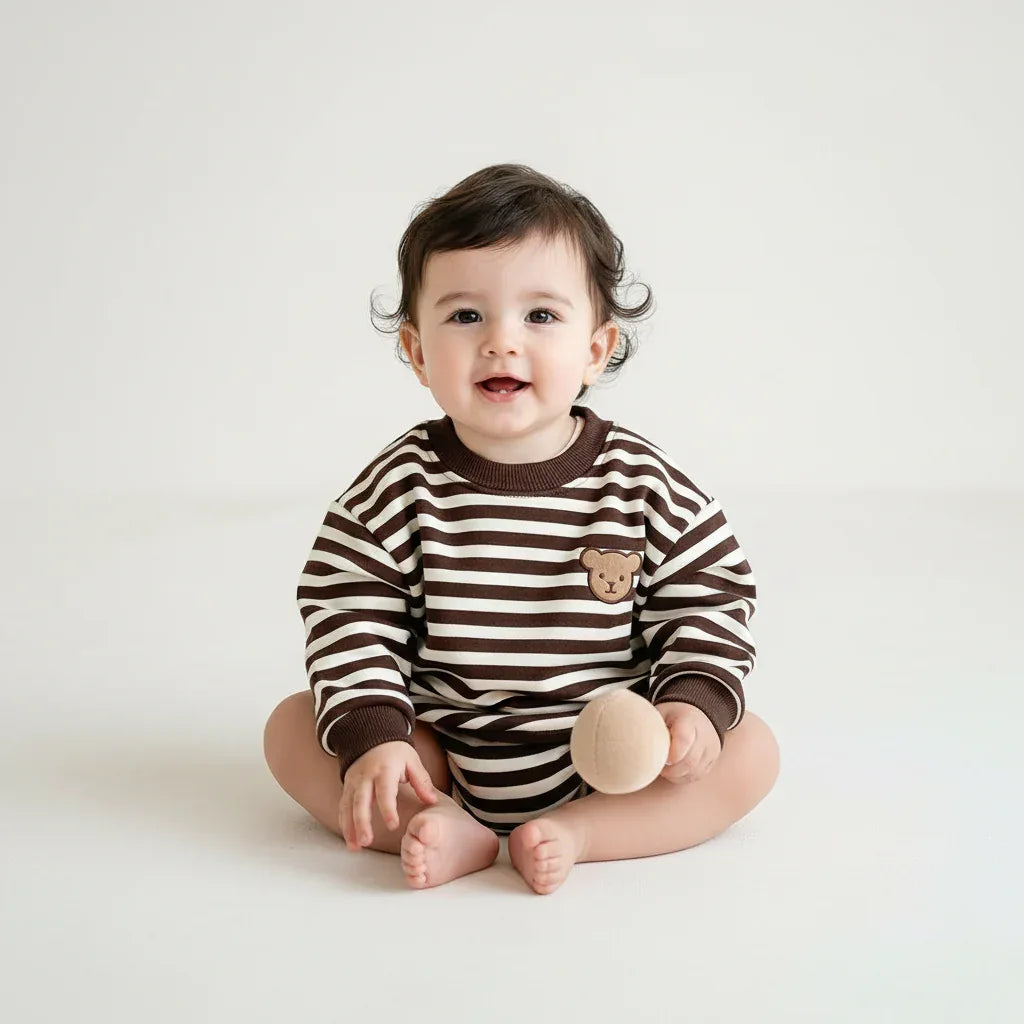 Baby Korean Style Sweatshirt – Cozy Fleece Warmth for Winter - LunaKit Baby