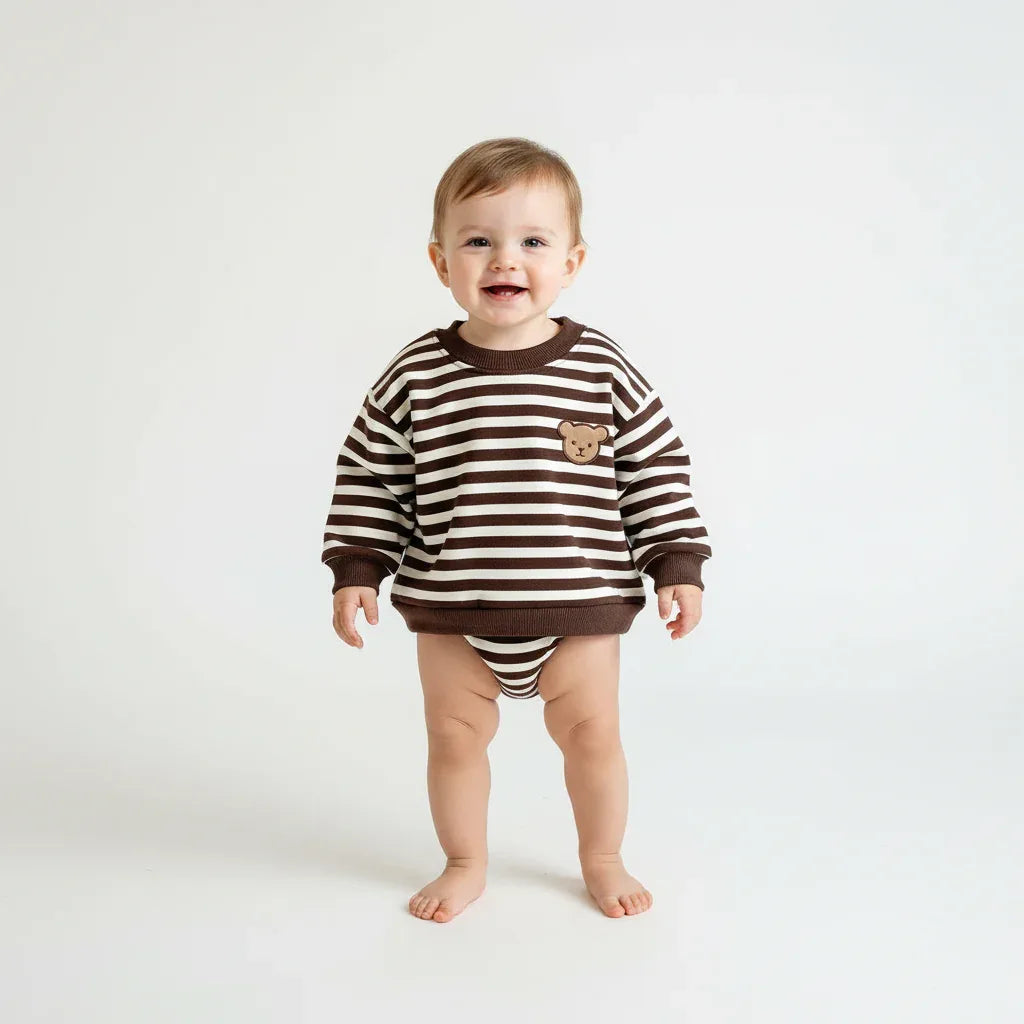 Baby Korean Style Sweatshirt – Cozy Fleece Warmth for Winter - LunaKit Baby