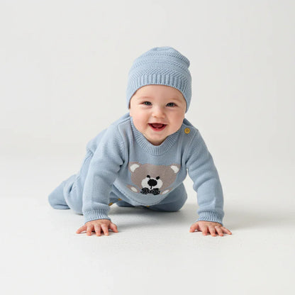 Baby Knitted Romper Set – Cozy Style for Chilly Little Days - LunaKit Baby