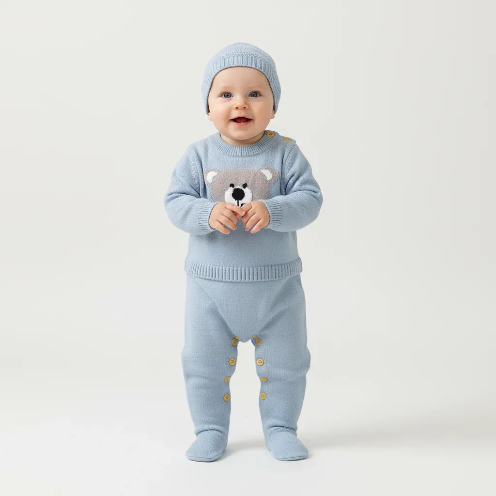 Baby Knitted Romper Set – Cozy Style for Chilly Little Days - LunaKit Baby