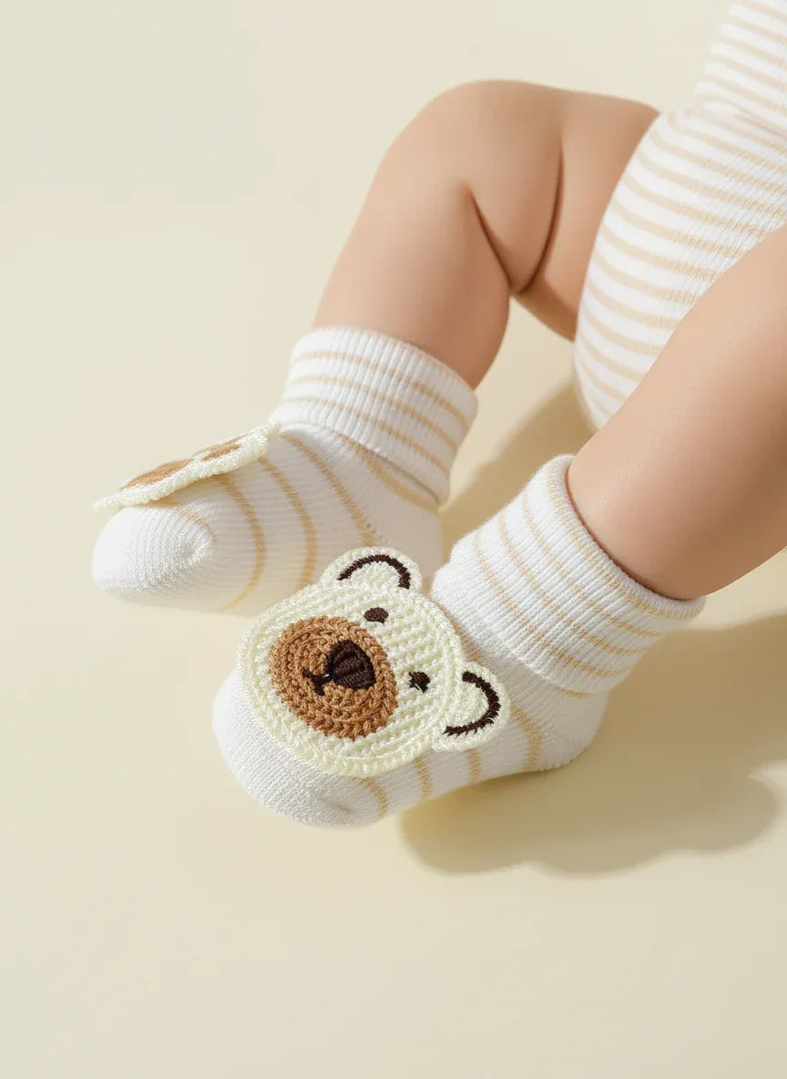 Baby Non-Slip Sock Set – Warm, Safe Steps for Little Feet - LunaKit Baby