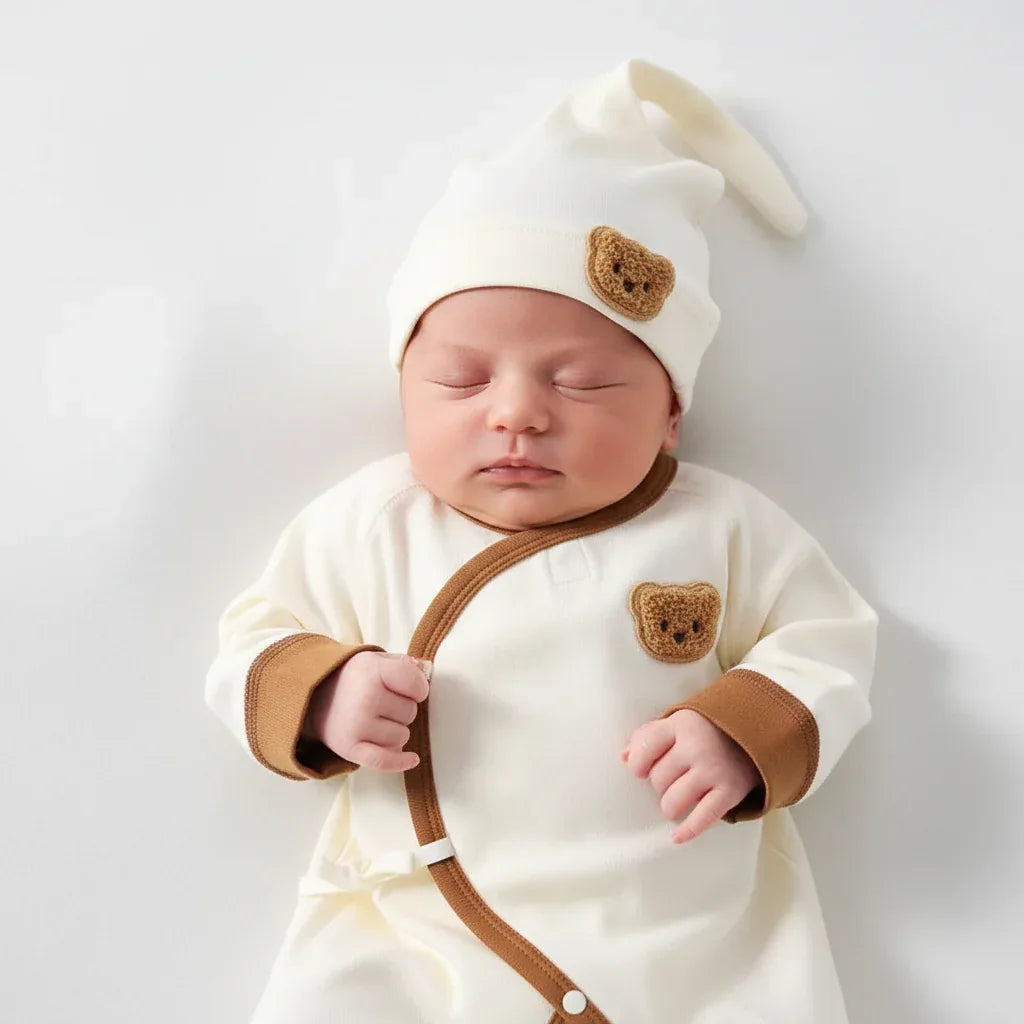 Newborn Cotton All-Season Jumpsuit – Gentle Comfort Year-Round - LunaKit Baby