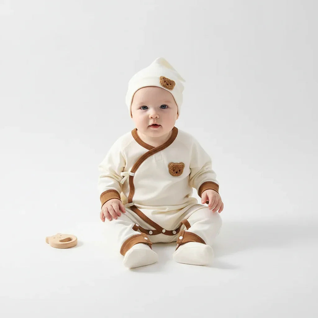 Newborn Cotton All-Season Jumpsuit – Gentle Comfort Year-Round - LunaKit Baby