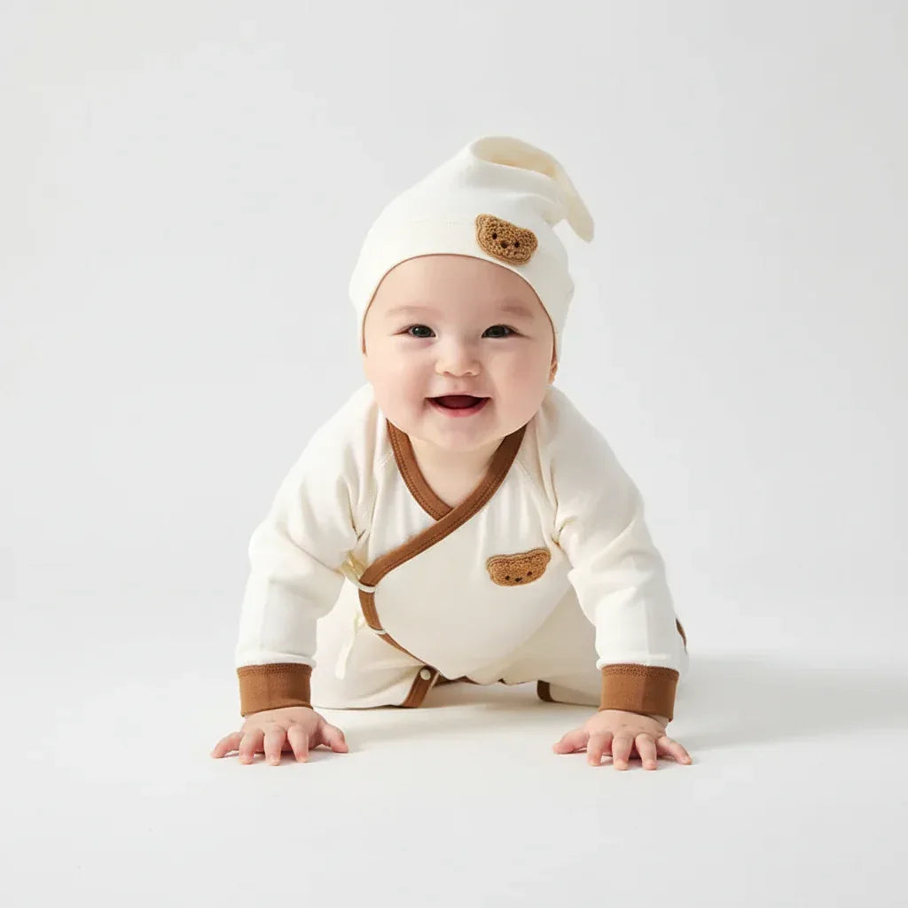 Newborn Cotton All-Season Jumpsuit – Gentle Comfort Year-Round - LunaKit Baby
