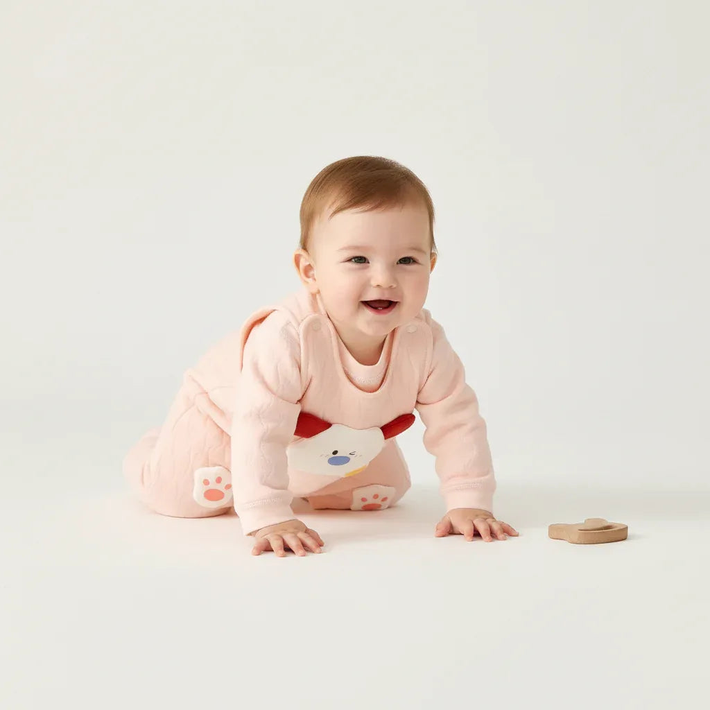 Baby Thickened Winter Romper – Cozy Warmth with Cute Details - LunaKit Baby