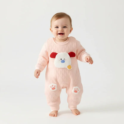 Baby Thickened Winter Romper – Cozy Warmth with Cute Details - LunaKit Baby