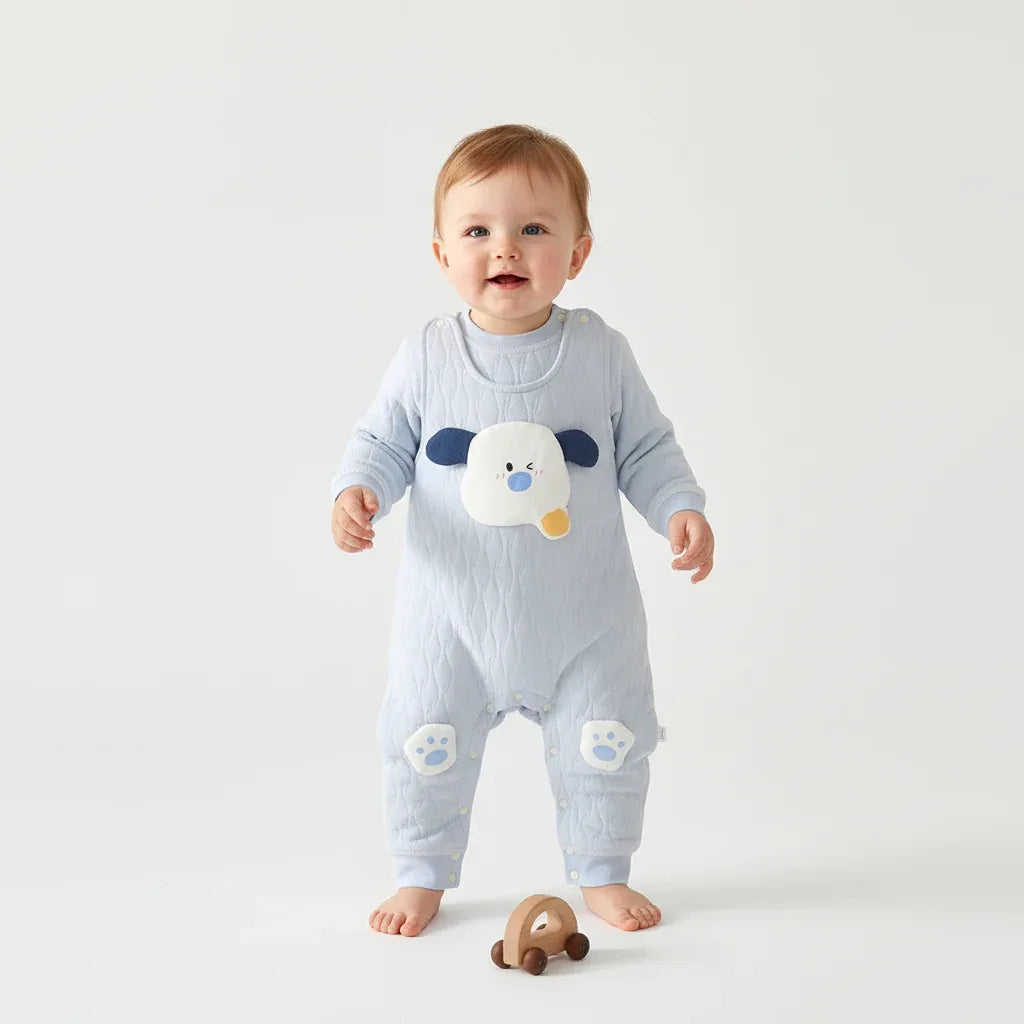 Baby Thickened Winter Romper – Cozy Warmth with Cute Details - LunaKit Baby