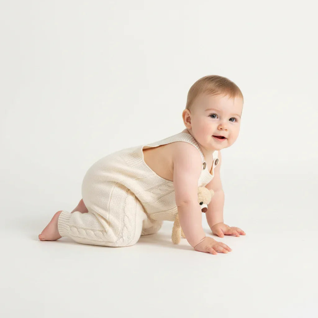 Spring Knit Baby Overalls – Light Comfort for Little Explorers - LunaKit Baby