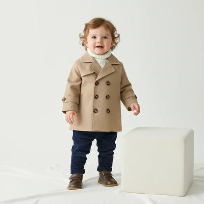 Baby Boy Trench Coat – Classic Style for Little Gentlemen - LunaKit Baby