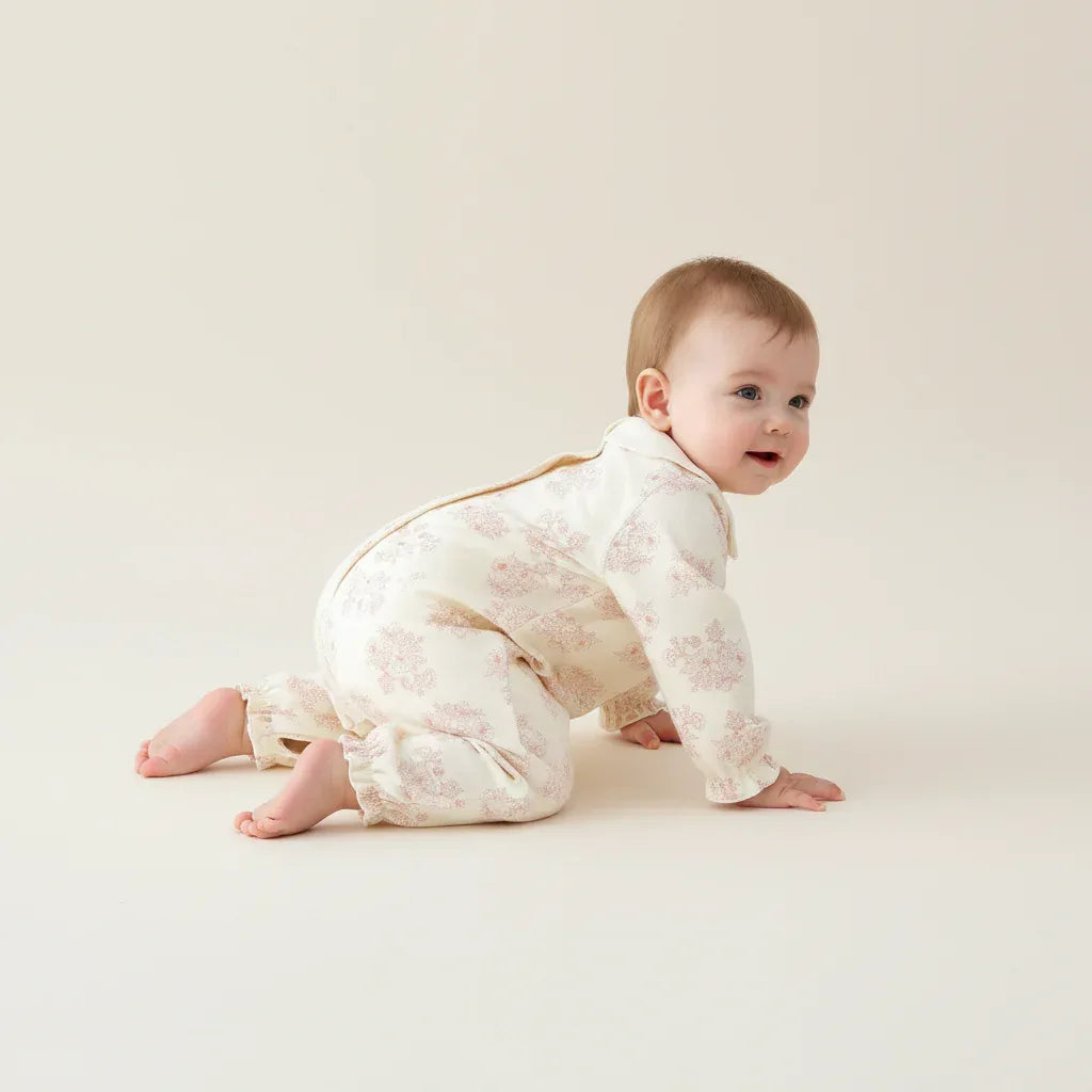 Baby Girl Cotton Velvet Jumpsuit – Soft Luxury for Sweet Moments - LunaKit Baby