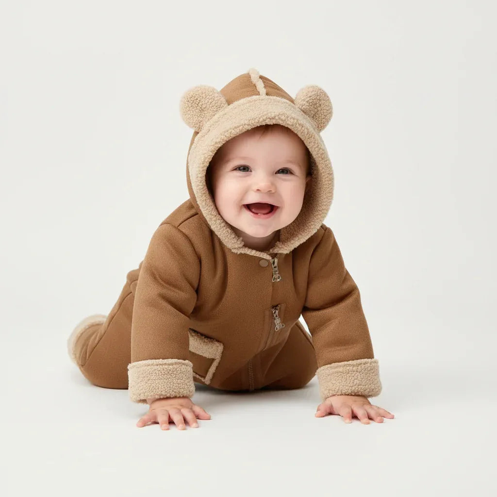 Baby Fleece Winter Jumpsuit – Premium Warmth for Cold Days - LunaKit Baby