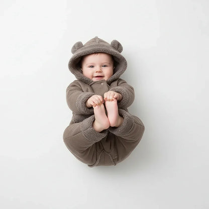 Baby Fleece Winter Jumpsuit – Premium Warmth for Cold Days - LunaKit Baby