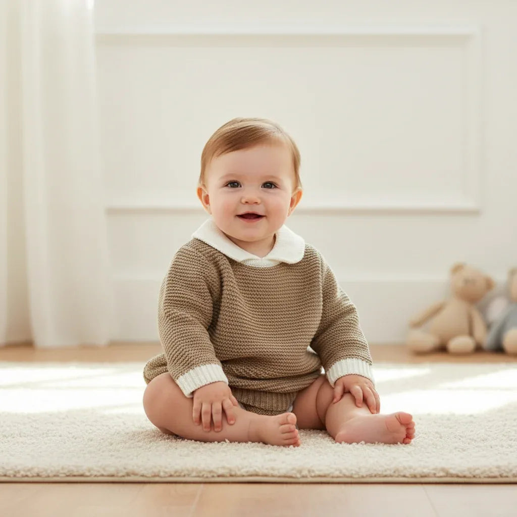 Baby Knit Turtleneck Sweater – Cozy Winter Warmth for Little Ones - LunaKit Baby